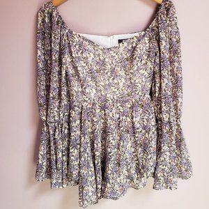 MISSGUIDED PETITE Size Zero Women's Lilac Boho Top - NWT
